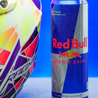 Helmet and Red Bull